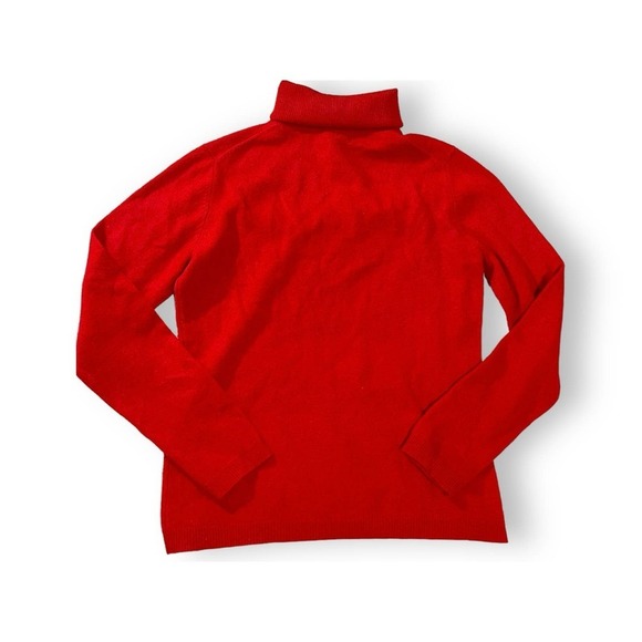 Sofie 100% Cashmere Turtle Neck Stretch Pullover Sweater Women's Red M - Picture 2 of 14
